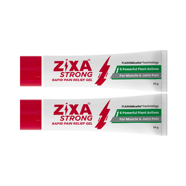 ZIXA Strong Rapid Pain Relief Gel | Heals Back Pain, Muscle Pain, Knee Pain, Joint Pain (50gm Each)