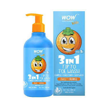 WOW Skin Science Kids 3 In 1 Tip To Toe Wash Sweet Orange