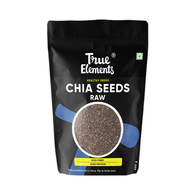 True Elements Raw Chia Seeds With High Fibre & Protein For Keto Friendly Diet