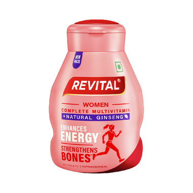 Revital Woman Tablet With Multivitamins, Calcium, Zinc & Natural Ginseng | For Daily Immunity, Strong Bones & Energy