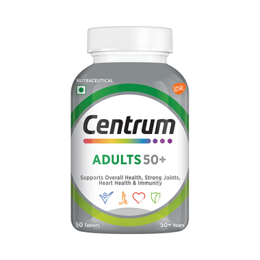 Centrum Adult 50+ | Veg Tablets for Joints, Heart & Immunity | World's No.1 Multivitamin