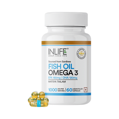 Inlife Fish Oil Capsule| Promotes Brain, Heart, Joint & Eye Health