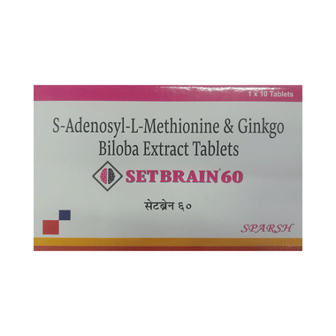 Setbrain 60 Tablet With  S-Adenosyl-L-Methionine & Ginkgo Biloba Extract