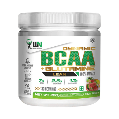 WN World Nutrition Dynamic BCAA + Glutamine Lean Fruit Punch