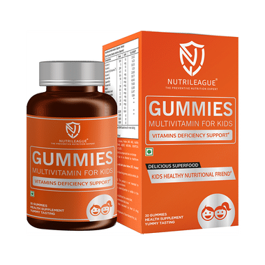 Nutrileague Multivitamin for Kids | Gummies for Vitamin Deficiency Support