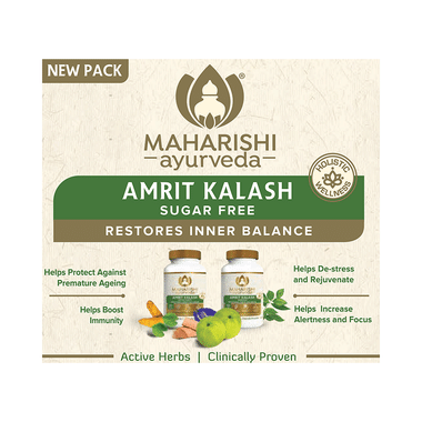 Maharishi Ayurveda Amrit Kalash Sugar Free Tablet Combo Pack | Helps Immunity, Daily Wellness Stress & Anxiety.