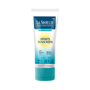 La Shield Mineral Sports Sunscreen Gel SPF 50 + | 8 Hours water resistant | No white cast | Lightweight and non greasy | Fragrance Free SPF 50+  PA+++
