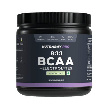 Nutrabay Pro 8:1:1 BCAA + Electrolytes Lemon Lime