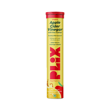 Plix Original Apple Cider Vinegar With The Mother Effervescent Tablet (15 Each) Lemon Masala