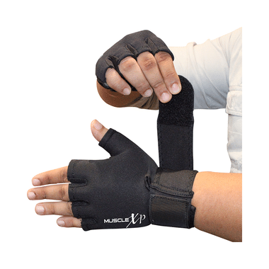 MuscleXP Sports Gloves Black