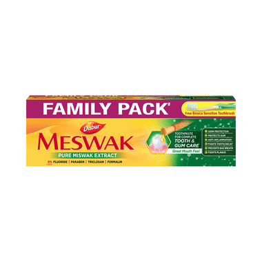 Dabur Oral Care - Meswak Complete (2 Paste, 1 Toothbrush) Pack
