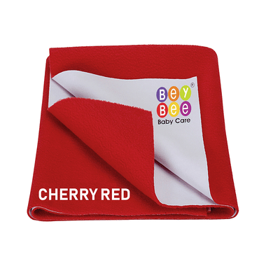 Bey Bee Waterproof Baby Bed Protector Dry Sheet For New Born Babies (70cm X 50cm) Small Red