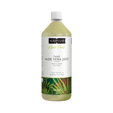 Kapiva Thar Aloe Vera Juice (with Pulp) | Rejuvenates Skin & Hair | No Added Sugar