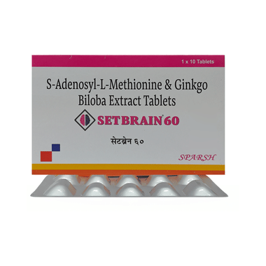 Setbrain 60 Tablet With  S-Adenosyl-L-Methionine & Ginkgo Biloba Extract