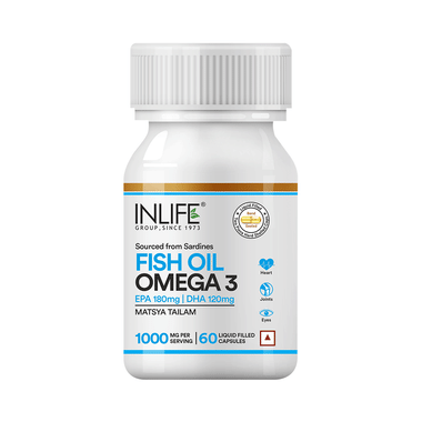 Inlife Fish Oil Capsule| Promotes Brain, Heart, Joint & Eye Health