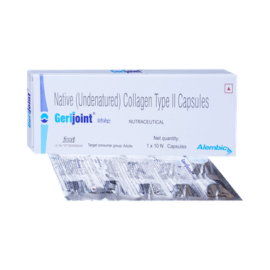 Gerijoint Capsule With Native (Undenatured) Collagen Type II | For Bone, Joint & Muscle Care