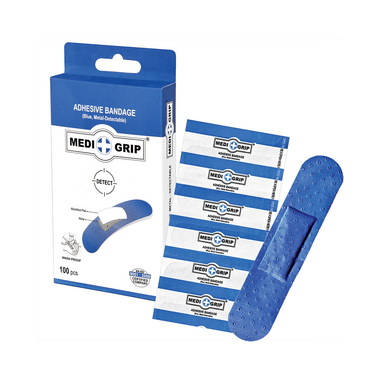 Medigrip Metal-Detectable Adhesive Bandage Blue