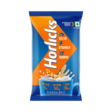 Horlicks Drink With Vitamin C, D & Zinc | For Bones & Metabolism | Flavour Classic Malt