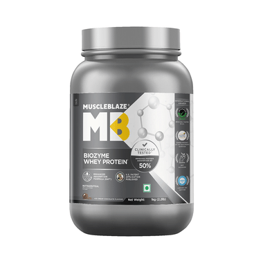 MuscleBlaze Ice Cream Chocolate Flavour | Biozyme Whey Protein | Powder For Muscle Gain | Improves Protein Absorption By 50%