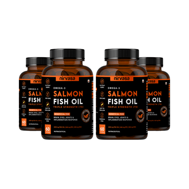 Nirvasa Omega-3 Salmon Fish Oil Triple Strength Capsule (60 Each)