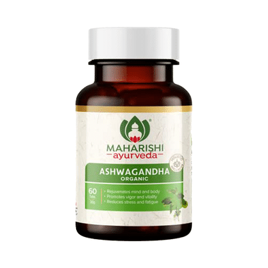 Maharishi Ayurveda Organic Ashwagandha Tablet Rejuvenates Mind & Body, Pure Herbs