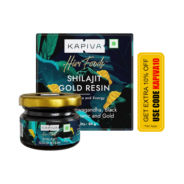 Kapiva Shilajit Gold Resin with Ashwagandha, Black Musli & Gokshura | For Stamina & Energy