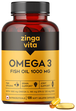 Zingavita Omega 3 Fish Oil 1000mg Soft Gelatin Capsule