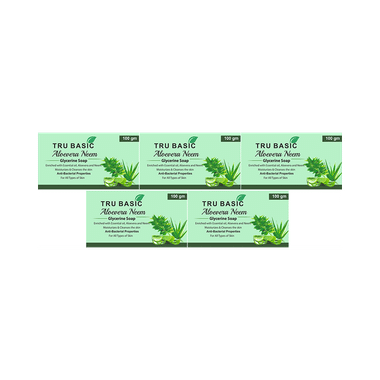 Tru Basic Aloevera Neem Glycerine Soap (100gm Each)