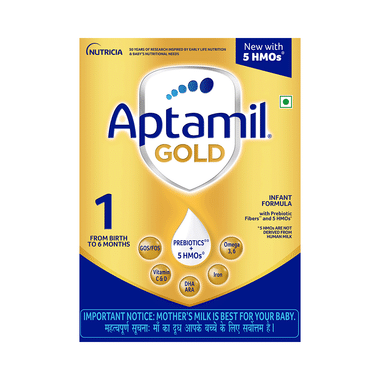 Aptamil Gold Stage 1 Infant Formula With Prebiotic | Powder For Babies Up To 6 Months