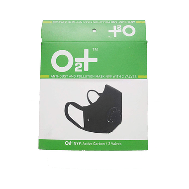 O2+ Stone Reusable Anti Pollution Mask With N99 Active Carbon Grade Filter Medium