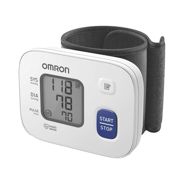 Omron HEM 6161 Fully Automatic Wrist Blood Pressure Monitor White
