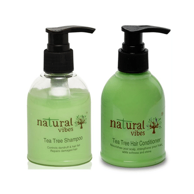 Natural Vibes Combo Pack Of Tea Tree Shampoo & Conditioner (Each 150ml)