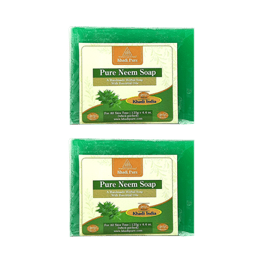 Khadi Pure Neem Soap (125gm Each)