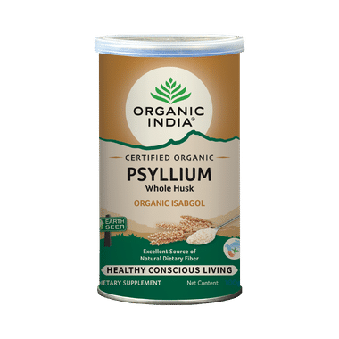 Organic India Whole Husk Psyllium Organic Isabgol | Eases Constipation & Supports Gut Health