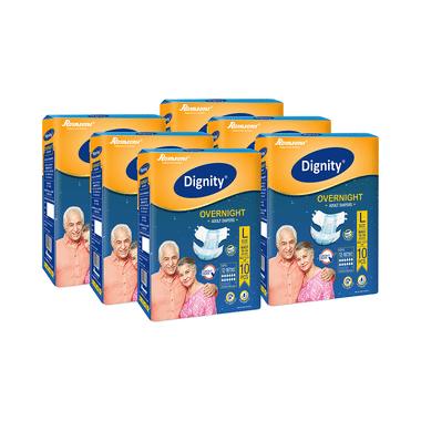 Dignity Overnight Adult Diaper (10 Each) Large