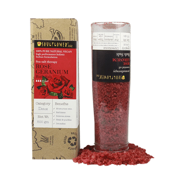 Soulflower Rose Geranium Bath Salt