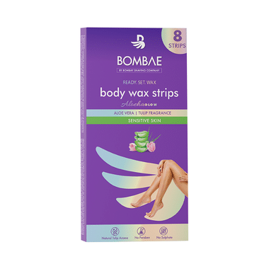 Bombay Shaving Company Body Wax Strips AloehaGlow Sensitive Skin