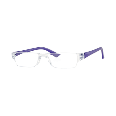 Klar Eye K 511 Rectangle Rimless Reading Glasses for Men and Women Purple Optical Power +3.25
