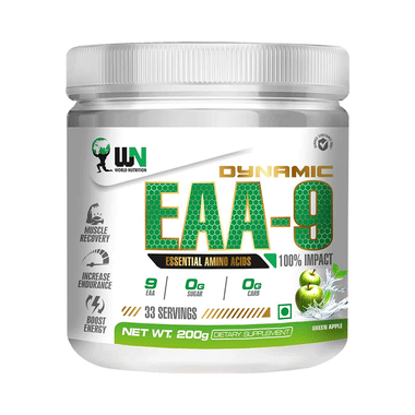 WN World Nutrition Dynamic EAA 9 Essential Amino Acids Powder Green Apple