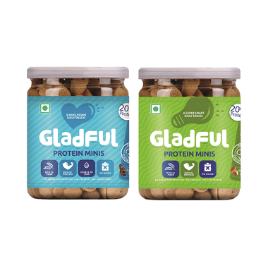 Gladful Protein Minis Cookie (150gm Each) Almond & Chocolate