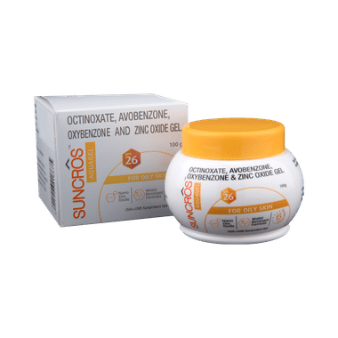 Suncros SPF 26 Aqua Sunscreen With Zinc Oxide | Water Resistant Gel