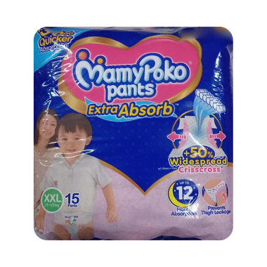 MamyPoko Extra Absorb Diaper Pants | For Up To 12 Hours Absorption | Size XXL