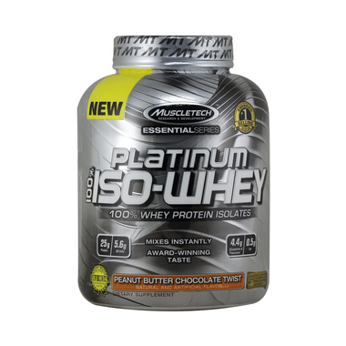 Muscletech Platinum 100% ISO-Whey Protein Essential Series Peanut Butter Chocolate Twist