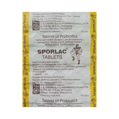 Sporlac Tablet With Probiotics | Supports Gut Microflora