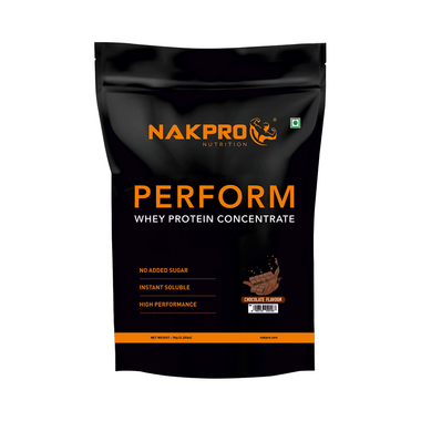 Nakpro Nutrition Perform Whey Protein Concentrate for Muscle Recovery | No Added Sugar | Flavour Chocolate