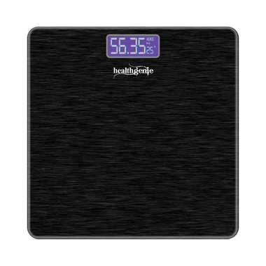 Healthgenie 3378 Electronic Digital Weighing Machine Brushed Black