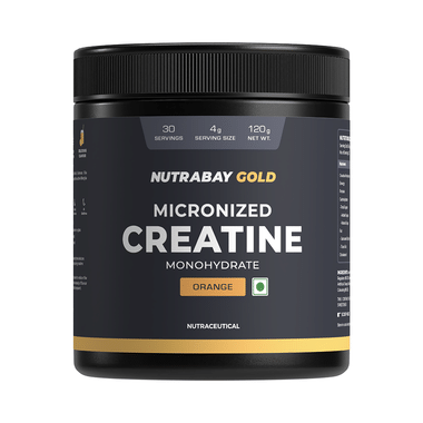 Nutrabay Gold Micronized Creatine Monohydrate Powder Orange