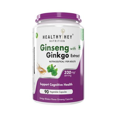 HealthyHey Ginseng With Ginkgo Extract Vegetable Capsule