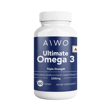 AIWO Ultimate Omega -3 Triple Strength 1000mg Capsule