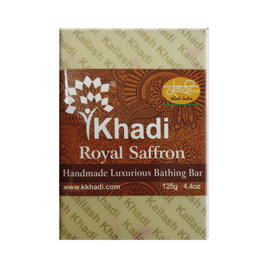 Khadi India Royal Saffron Handmade Luxurious Bathing Bar
